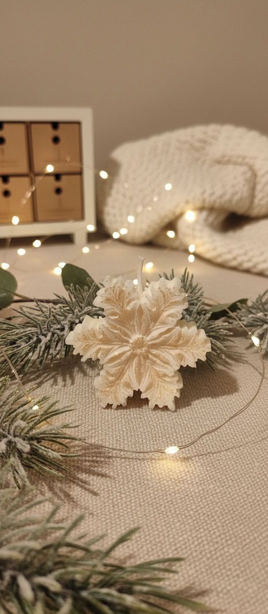 Snow Flake Candle - Christmas